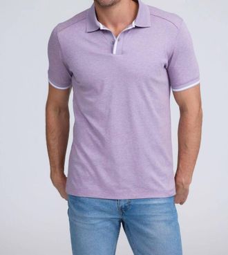 Raffi Nolan Short Sleeve Collared Shirt In Lilac