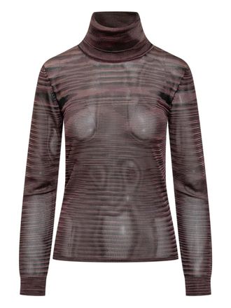 Missoni long-sleeve top - women - Fabric - 42 - Brown