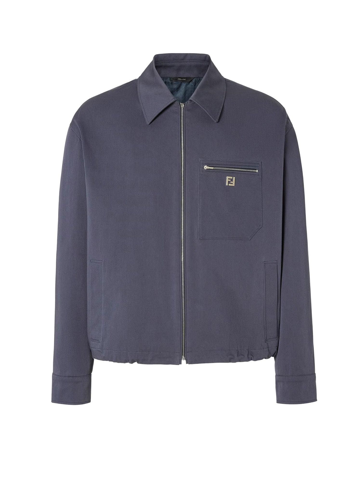 Fendi Cotton Jacket With Ff Detail-Uomo da € su Stylight