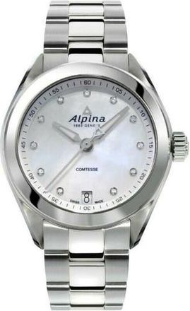 Alpina Comtesse Mother-of-Pearl & Diamond Bracelet Watch, 34mm in Silver at Nordstrom Rack