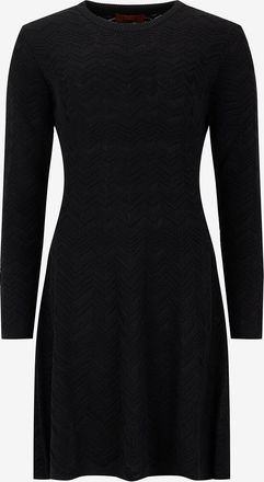 Missoni Mini-Strickkleid aus Wollmix mit Fischgr&auml;t-Detail