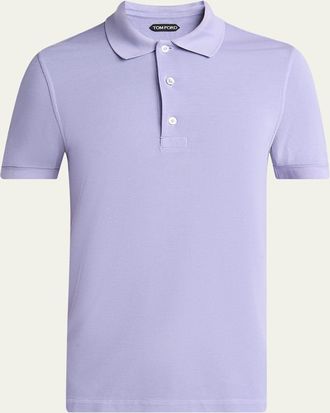 Tom Ford Mens Lyocell Pique Polo Shirt