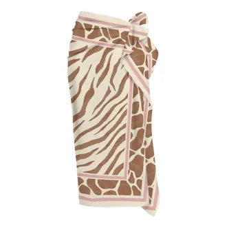 MC2 Saint Barth Silk Voile Safari Skin 1019 Pareo Skirt - female - MC2 Saint Barth - Beachwear - Multicolor - ONE SIZE - Swimwear
