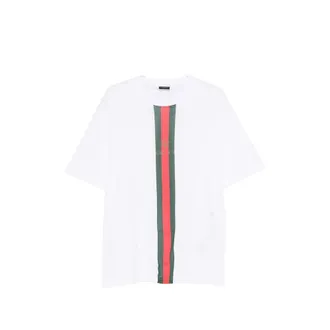 Gucci Web-stripe Logo-print T-shirt