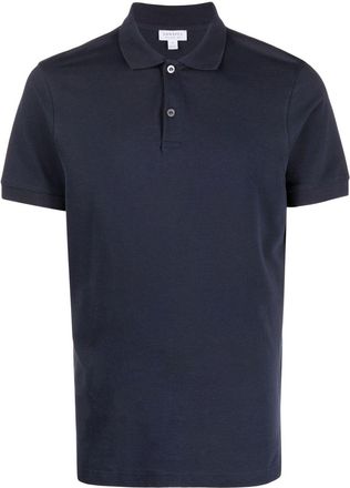 Sunspel short-sleeve cotton polo shirt - men - Cotton - M - Blue