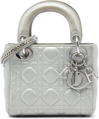 Dior Pre-owned Dior Mini Iridescent Lambskin Cannage Lady Satchel Ladies SN6CLAVJE5CKXLTA
