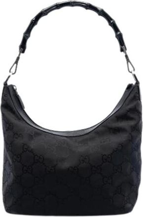 Gucci Pre-owned Shoulder Bags, female, Black, Size: ONE SIZE Pre-owned Nylon Shoulder Bag