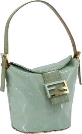 Fendi Pre-owned Bucket Bags, female, Green, Size: ONE SIZE Pre-owned Canvas Bucket Bag
