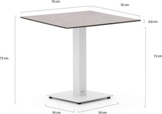 Forza Furniture Forza Orta tuintafel 70x70x73cm