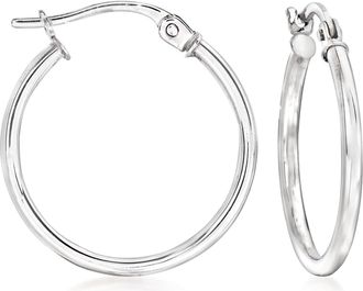 Ross-Simons 14kt White Gold Hoop Earrings