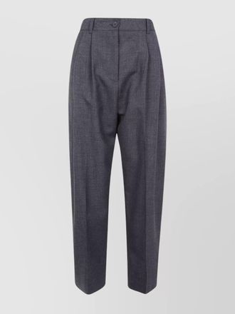 STUDIO NICHOLSON wool pleated tailored trousers
