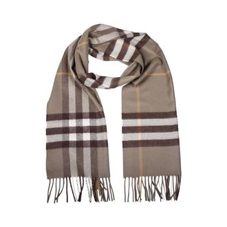 Burberry Winter Scarves, female, Brown, Size: ONE SIZE Check Cashmere Scarf