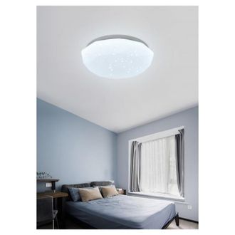 Trade Shop Trade Shop Traesio - Trade Shop - Plafoniera Soffitto 36 W Bianca Lavorata Puntini Luce 6500k 3000k 4000k C02-36