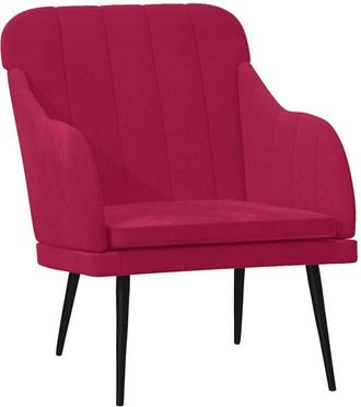 vidaXL Sill&oacute;n De Terciopelo Rojo Tinto 63x76x80 Cm Vidaxl
