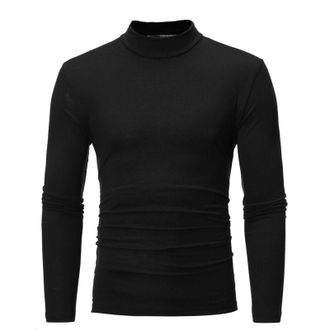 Generic Thermal Top for Men Long Sleeve Turtle Neck T Shirt Baselayer Thermal Work & Leisure Warm Pullover Thermal T Shirts Undershirt Lightweight Winter Warm