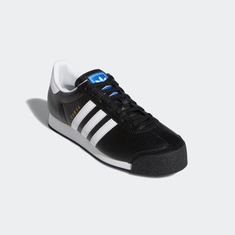 adidas Sneaker ADIDAS ORIGINALS SAMOA, Herren, Gr. 42,5, schwarz-weiss (core schwarz, cloud wei&szlig;, gold metallic), Leder, Synthetik, Schuhe Sneaker