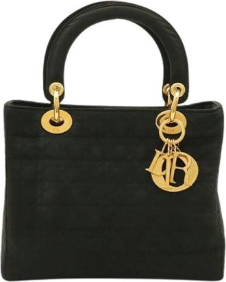 Dior Pre-owned Lady Dior Nylon Handtas - Dames - Vintage Handtas - Zwart - ONE Size - Nylon - Vintage