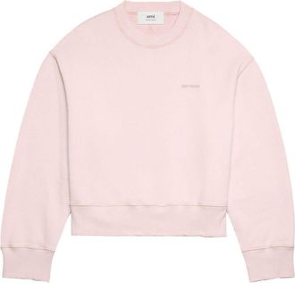 Ami embroidered cotton sweatshirt - unisex - Cotton - L - Pink