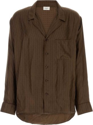 Saint Laurent Brown Silk Shirt