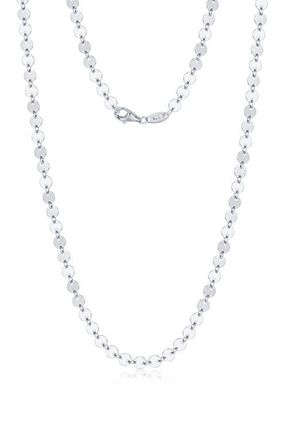 Lafonn Lola Disc Chain Necklace in Silver at Nordstrom, Size 18
