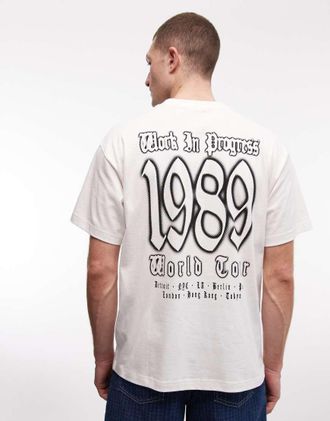 Carhartt Work in Progress World Tour - T-shirt bianca con stampa sul retro-Bianco