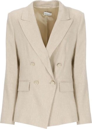 Marella Jassen, Dames, Beige, M, Linnen, Mllbussola Jas