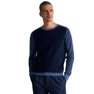 Liu Jo Gebreide trui met ronde hals - Heren - Truien - Blauw - Maat: S Wol