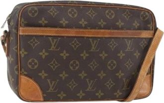 Louis Vuitton Pre-owned Cross Body Bags, female, Brown, Size: ONE SIZE Pre-owned Canvas Cross Body Bag