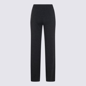 Aya Muse Womens Trousers Charcoal Wool Silk