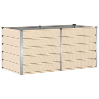 vidaXL Jardinera Marfil 160 X 80 X 75 Cm Acero Vidaxl