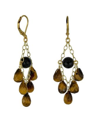 Rachel Reinhardt Jewelry 14K Over Silver Gemstone Chandelier Earrings