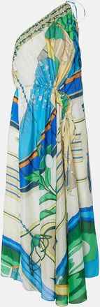 Tory Burch Printed cotton and silk midi dress