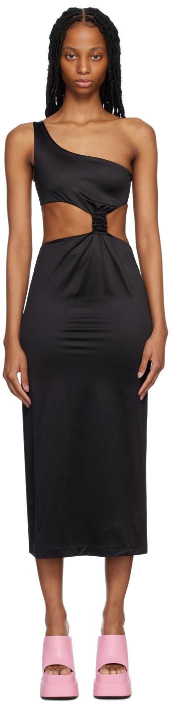 ワンピース VERSACE La Vacanza capsule long dress (10116281A00572 1B000) Versace La Vacanza Capsule Long Dress In Black - 67% Off