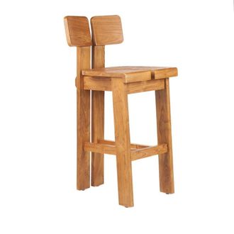 Bazar Bizar Taburete de bar de madera de teca