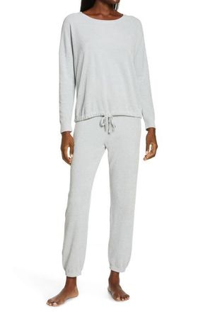 Barefoot Dreams CozyChic Luxe Long Sleeve Pajamas in Ocean at Nordstrom, Size X-Large