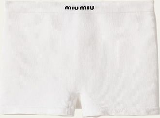 Miu Miu Logo-Band Seamless Fitted Boxer Briefs