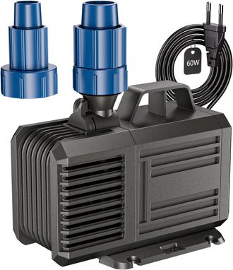 OEM Bomba Para Acuario De 3800 L/h (m&aacute;x.), 60 W, Bomba De Agua Anfibia Para Estanques Con 2 Boquillas, Bomba Sumergible Para Estanques, Jardines De Rocas 