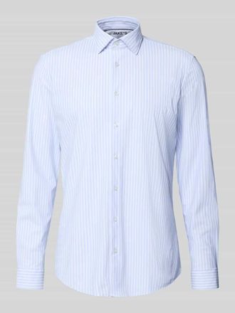 Jake*s Slim Fit Business-Hemd mit Kentkragen in Bleu, Gr&ouml;&szlig;e 37/38