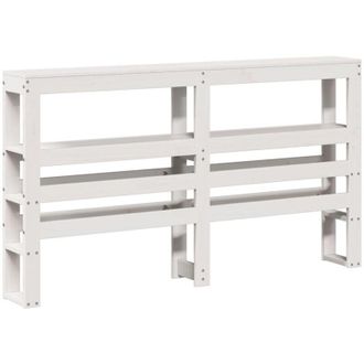 vidaXL Cabecero De Cama Con Estantes Madera Maciza Pino Blanco 150 Cm Vidaxl