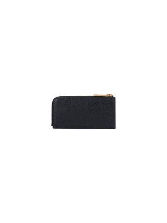 Thom Browne Mens Wallets Black Calf Grain Leather