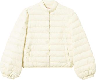 Twin-Set logo-buttons puffer jacket - Neutrals