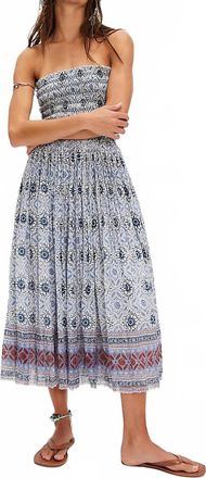 Free People Ravenna Printed Convertible Maxi Skirt In Blue