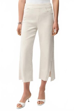 Joseph Ribkoff Embellished Side Slit Culotte Jeans In Birch