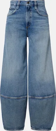 A Gold E Lantern barrel-leg jeans