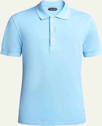 Tom Ford Mens Lyocell Pique Polo Shirt