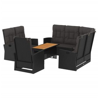 vidaXL Furniture Limited - Juego De Jard&iacute;n Con Cojines 4 Piezas Rat&aacute;n