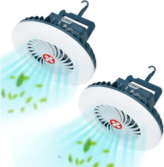 OEM Ventilatore Da Campeggio Usb, Lampada Da Campeggio A 54 Led, Ventilatore Con Luce, Magnete E Gancio, Lampada Da Campeggio Per Esterni 3 In 1, Ideale P