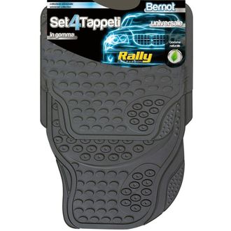 Trade Shop Trade Shop - Set 4 Pezzi Tappeti Per Auto In Gomma Naturale Universale Ritagliabile