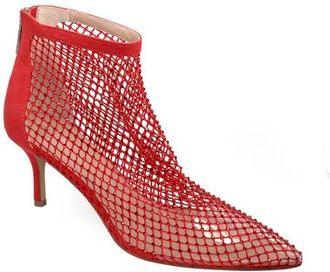 Charles by Charles David Afterhours Rhinestone Mesh Bootie in Fiery Red at Nordstrom, Size 7.5
