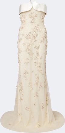 Georges Hobeika Embellished tulle bustier gown